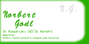 norbert godl business card